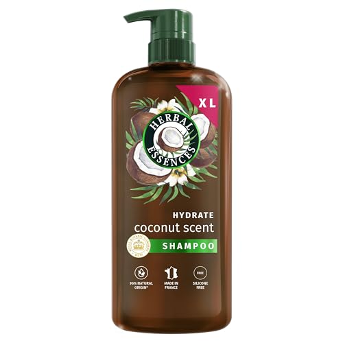 Herbal Essences Hydrate Shampooing Hydratant Noix De Coco 650ml Cheveux Très Secs. Nourrit, Adoucit Et Lisse. Ingrédients Naturels. Sans Silicone, Végan Et...