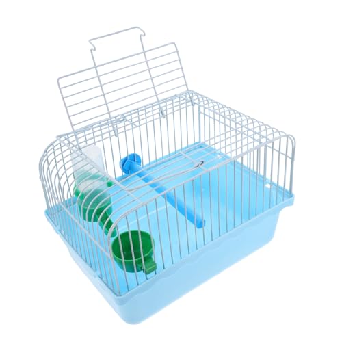 DECOMELODY ポータブルバードキャリーケージ 鳥用止まり木 餌ボウル 水飲み器付き 簡単お手入れ 耐久性のある 鉄素材 カラビナ付き 小動物移動