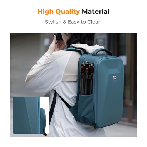 Image of K&F CONCEPT Camera Backpack,Hardshell Photography DSLR Camera Bag with 15-15.6 Inch Laptop Compartment Hard Shell Camera Case Compatible with Canon /Nikon /Sony /DJI Mavic Drone