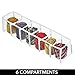 mDesign Juego de 3 organizadores de cajones – Separadores de cajones rectangulares...