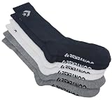 Converse Men's Half Cushion Star Chevron Crew Socks 3-Pack Size 6-12 (Black/White/Grey)