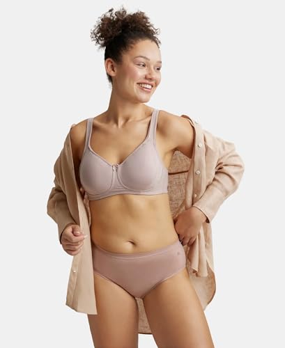 Image of Jockey ES24 Plus Size Bra | Wirefree | Non Padded | Full Coverage with Plush Lining Cup| Super Combed Cotton Elastane Fabric