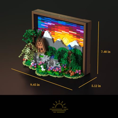 Givenni Ideas Sunset Wooden House Building Sets - 3D Puzzle Building Set for Adults, Ages 15+ - Beautifully Detailed Home Art Decor - Unique Gift Idea for Art Fans (1101PCS) by Givenni - Image 2