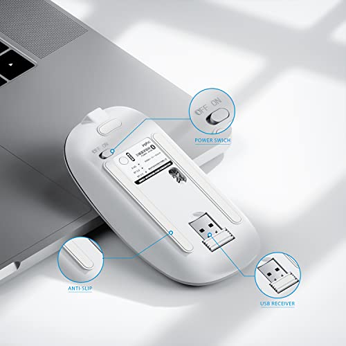 INPHIC Rechargeable Wireless Computer Bluetooth Mouse Tri-Mode — view 5