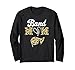 Proud Band Mom Leopard Musical Marching Band French Horn Long Sleeve T-Shirt