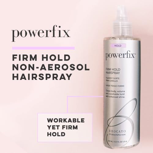 Brocato Powerfix Firm Hold Hairspray, 8 Oz, Volumizing Hairspray Adds Texture & Locks in Curls without Flaking or Buildup, Texturizing Hair Spray Product Add Shine & Volume for Sexy Hairstyles - Image 3