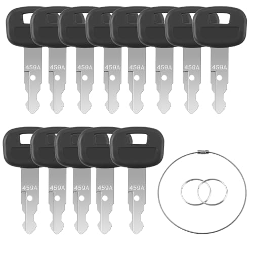 459A 12pcs Ignition Key Compatible with Kubota Track Loaders SVL75 SVL75C SVL75-2,SVL75-2C SVL90 SVL95-2S SVL90-2C SVL90C SVL95-2S SVL95-2SC