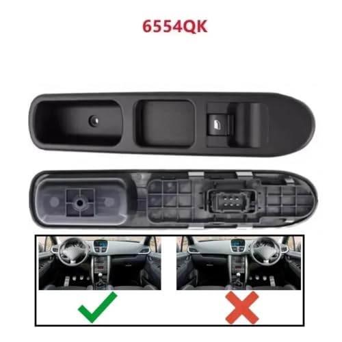 Bouton lève vitre Peugeot 207 307 commande électrique interrupteur 6554QK 407 - 2