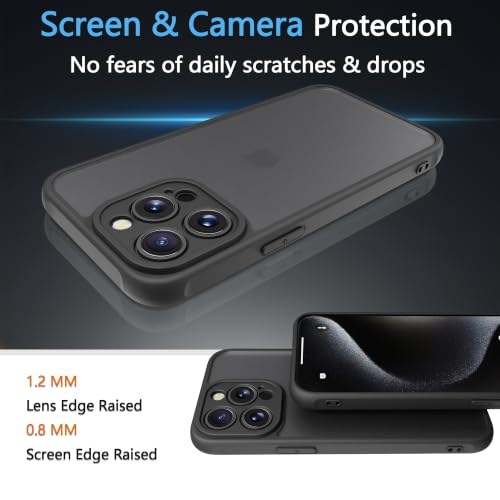 Image of iPhone 15 pro max Case,Translucent Matte(Black)