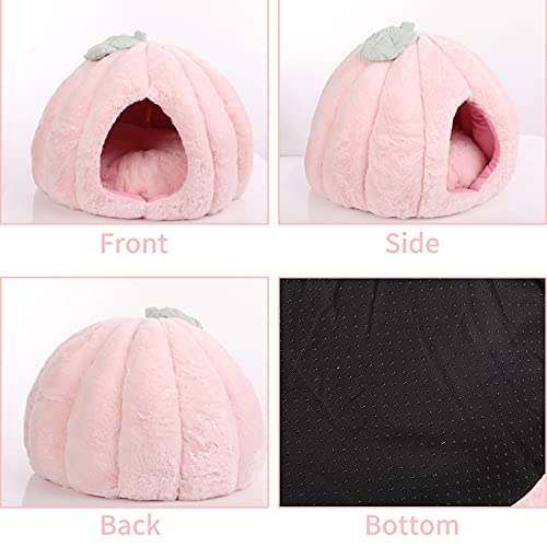 Rozkitch Pink Cat Houses For Indoor Cats, Soft Cat Bed House Tent Cave With Removable Washable Cushion Pillow Pad, Self-Warming Small Animal Pet Hut For Kitten Puppy Small Dogs Small Animal #TOP2