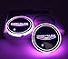 2pcs LED Car Cup Holder Lights for Chrysler,7 Colors Changing USB Charging Mat Luminescent Cup Pad, LED Interior Atmosphere Lamp