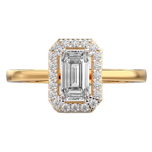Bague solitaire émeraude en argent 925 luxueuse fait main plaqué or pour homme et femme LKJR_0533