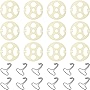 24 Pieces Car Seat Cover Plum Plate Metal Hook,12 Pcs Plastic Car Seat Covers Chucks,12 Pcs Metal Hooks Locking Clip Plastic Card Fixed Fastener Buckle for Car Seat Replacements Accessories