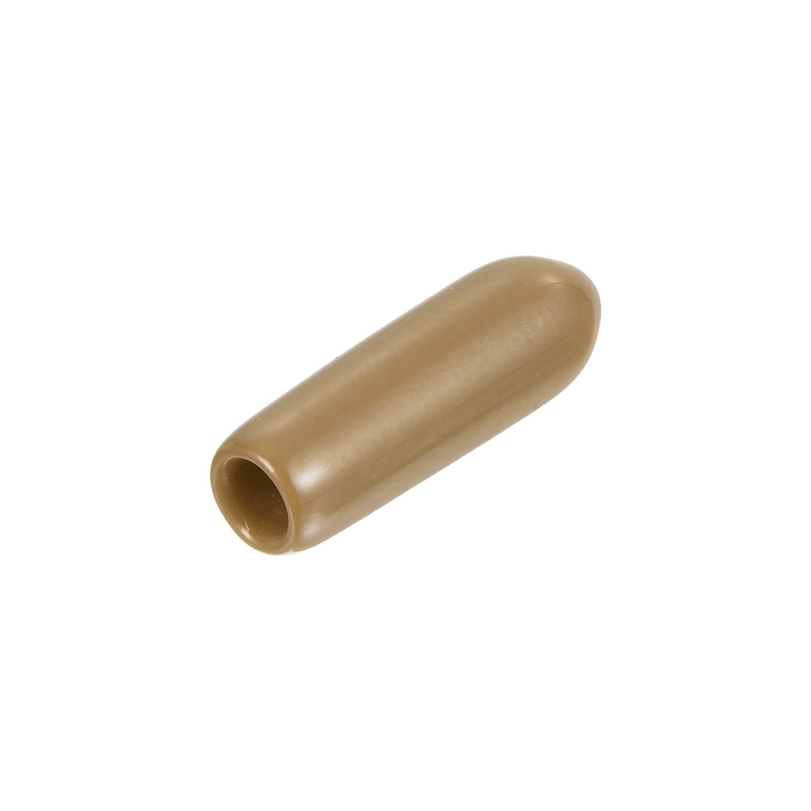 uxcell 20pcs Rubber End Caps 3mm(1/8") ID Vinyl PVC Round Tube Bolt Cap Cover Screw Thread Protectors Light Brown