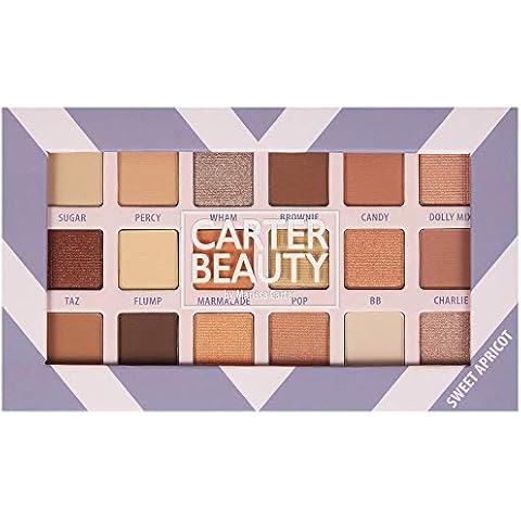 Carter Beauty 18 Shade Eyeshadow Palette | Long Lasting Eye Shadow Makeup | Shimmer & Matte Vibrant Colors (Sweet Apricot) Cover