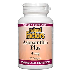 Natural Factors, Astaxanthin Plus, Antioxidant Support for Eye, Cardiovascular and Immune Health, 60 Softgels