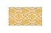 Kapaqua Rubber Backed Fancy Moroccan Doormat Accent Non-Slip Rug, 18" W x 32" L, Trellis Yellow & Ivory