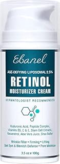 Ebanel 2.5% Retinol Cream for Face Moisturizer with Peptide, Hyaluronic Acid, Anti Aging Wrinkle Night Cream, Skin Tightening Firming Cream for Face and Neck, Minimizes Dark Spot, Age Spot, Acne Scar