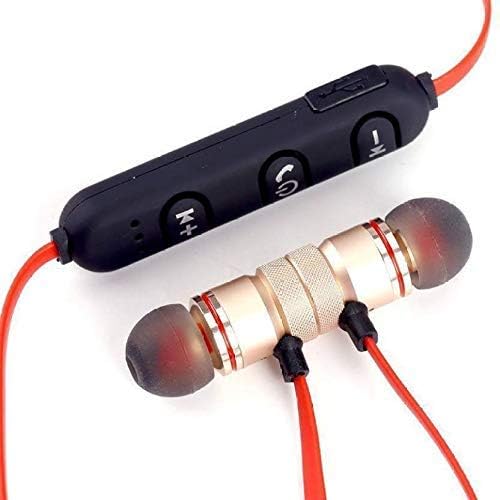 One Plus 6/6T Compatible Wireless Magnet Sweatproof Ergonomic Sports Bluetooth Earphone with Mic for Running and Gym with Stereo Sound