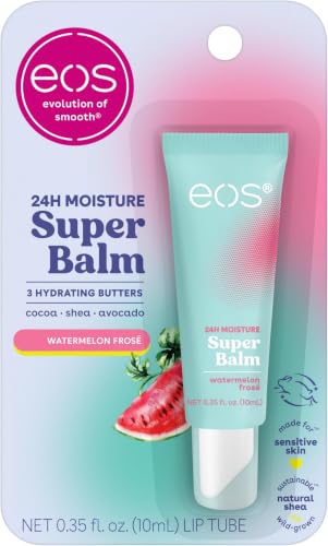 Image of eos 24H Moisture Super Balm- Watermelon Frose, Lip Mask, Day or Night Lip Treatment, Made for Sensitive Skin, 0.35 fl oz (Pack of 5)