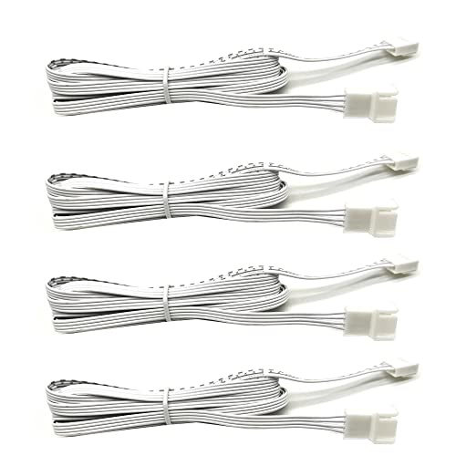Cavi di prolunga flessibili per YSRSAI RGB o CCT LED che cambiano colore sotto l'armadio kit di illuminazione da cucina 2 m (78,74 pollici), 4 pin maschio e femmina cavi di prolunga (4 pezzi)
