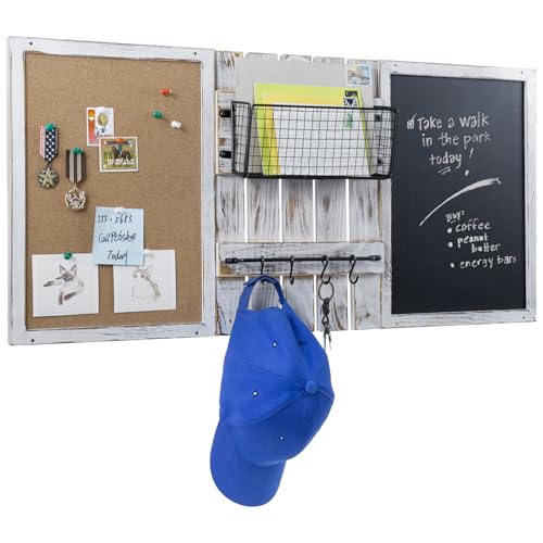 MyGift 3 Panel Wall Mounted Entryway Bulletin Board Combo Set