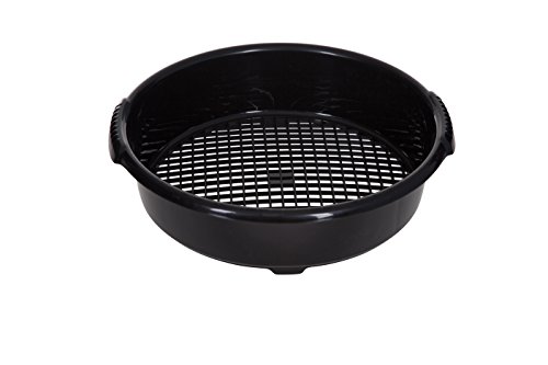 Large Plastic Round Garden Sieve Riddle Riddler Soil Sifter Mesh (BLACK)