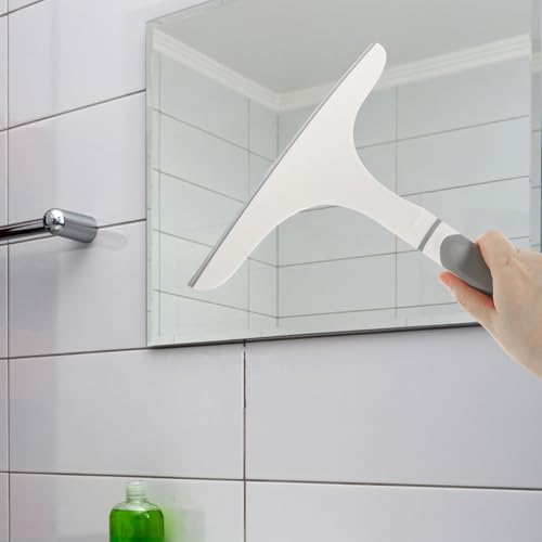 CHICAMPERA 窓水切りワイパー 小型ショートハンドル スクイジー 角丸 設計 ガラス鏡 車内窓用 掛け収納可能 耐久性素材採用 簡単操作で疲れにく