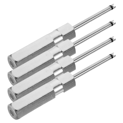 DECHOUS 4piezas Herramientas para Núcleo de Válvula con Cabezal Magnético Llaves de Instalación y Extracción de Núcleo de Vástago Aleación de Aluminio para Reparación de Neumáticos
