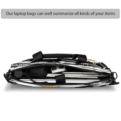 Bolso para laptop 15.6-16 pulg con diseño floral y correa miniatura 4