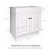 Design House 597153 Wyndham Unassembled Bathroom Vanity Cabinet Without Top, 30 x 21/2 Door, White