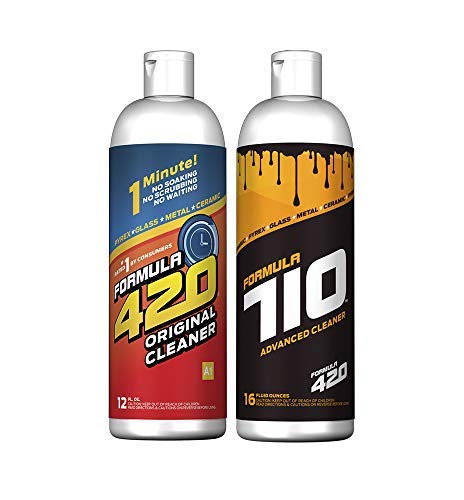 Formula 420 / Formula 710 Variety Pack : 1 Formula 420 Original Glass Metal Ceramic Cleaner 12 Oz. & 1 Formula 710 Advanced Cleaner 16oz (2 Bottles Total)