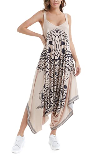 Isqalo 2023 Upgrade Funny Owl Face Casual Sleeveless Dress With Pockets, Summer Dresses For Women, Women's Casual Loose Long Dress, For Summer Daily Life Playsuit, Street Wear And More #TOP1