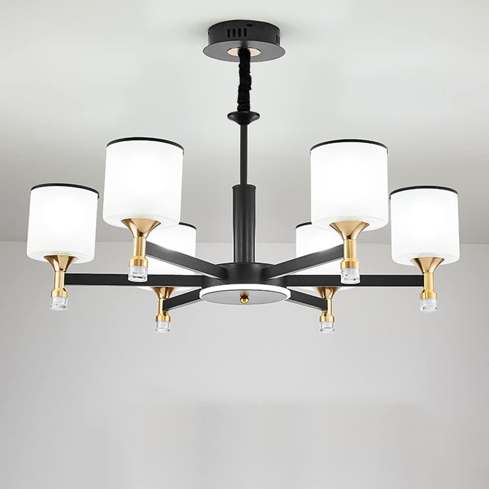 HYJAUSXB Luxury Living Room Chandelier Large Semi Recessed Ceiling Lights Vintage Decorative Pendant Light Height Adjustable E27 Base Fixture