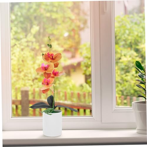 ABOOFAN Desktop Fake Potted Plant Simulation Potted Plant False Potted Plant Simulation Potted Flower Realistic Orchid Bonsai Simulated Potted Plant Artificial Plant Faux Potted Flower