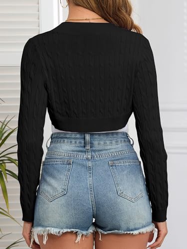 Women's Cardigan Long Sleeve Bolero Shrugs for Evening Dress Lightweight Cropped Open Front Casual Knit Tops2