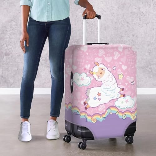 Luggage Cover personalized Suitcase Cover Zipper Closure Suitcase Protector Fits 18-21 Inch Luggage Cover Set Running Alpaca Print4