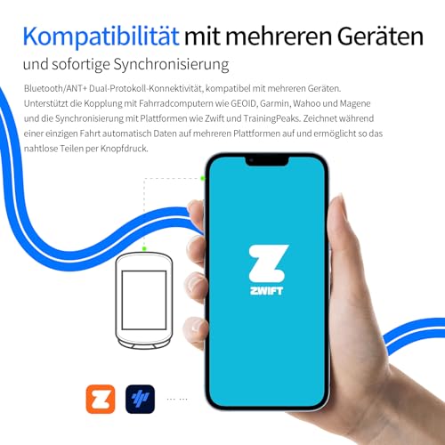 GEOID PM500 Leistungsmesser für Rennräder - Kurbelsatz Leichtbau 680g mit Präzision ±1,5%, Akku 300 Stunden, 110 BCD, Bluetooth/ANT+, IPX7 Wasserdicht