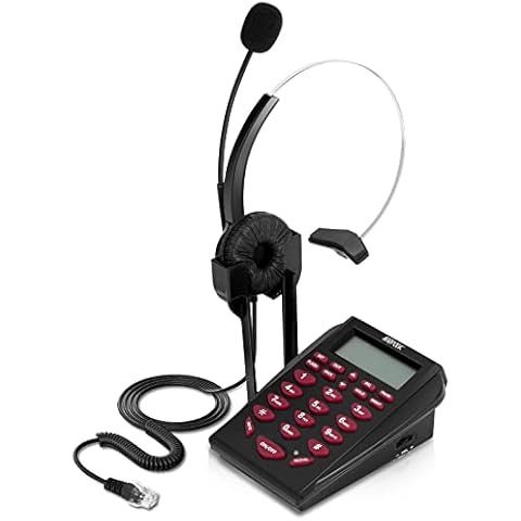 AGPTEK Corded Telephone with Headset & Dialpad Cover