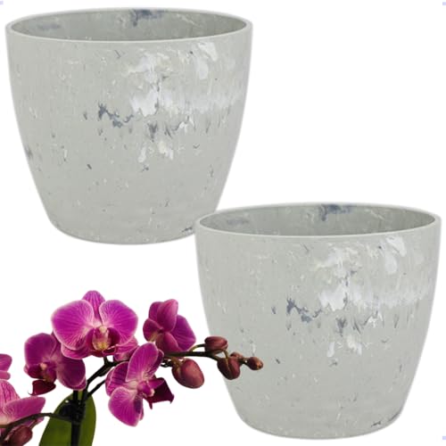 2 Vasos cachepo Decorativo para Orquídeas Polipropileno Resistent...
