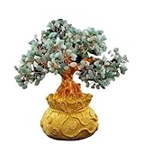 Arbre à Argent Porte Bonheur, Lingot d'or Chinois, Ornement de Fortune, Richesse, décoration Table for la Maison, Artisanat(Green)