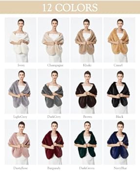 BEAUTELICATE Dames poncho, wintergebreid, stola, sjaal van imitatiebont, bolero, elegant voor bruid, bruiloft, feest, Ivoor, Eén maat
