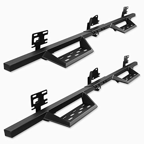 Wolfstorm Running Boards Fit For 2019 2020 2021 2022 2023 Ram 1500 Crew Cab 4 Door Heavy Duty Steel Side Steps Black Smooth Rock Slider Nerf Bars Side Rails (Driver & Passenger) #TOP1