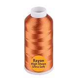 Calidad alemana: 100 % rayón (100 % viscosa) utilizando materiales naturales reales importados de Alemania, mejor brillo en comparación con el poliéster artificial. 1 carrete enorme de 4000 metros.
