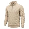 Men’s Quarter Zip Pullover Sweatshirts Casual Mock Neck Sweaters