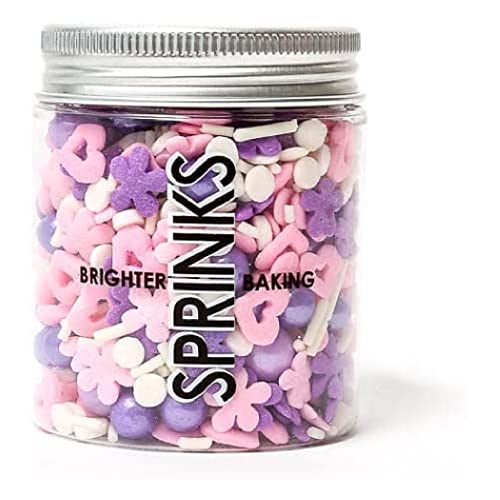 Sprinks Purple Rain Sprinkles for Baking & Cake Decorating 60g Jar - Purple Cake Decorations | Pink & Purple Sprinkles | Dessert Sprinkles | Easy Access Jar | Perfect for Cupcakes & Cakes
