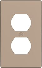 WHJYYXDE Placa de pared decorativa dúplex para salida de instalación doble y decoloración, tamaño estándar, resistente al calor, revestimiento decorativo, color sólido, impresiones marrón claro