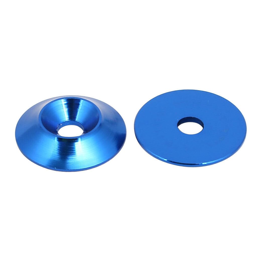 Tool Parts and Accessories M4 Aluminium Alloy Cone Shape Engine Bay Bumper Washer Royal Blue 20pcs (#CN-140824-07579)