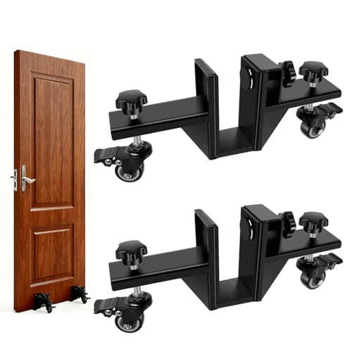 2Pcs Door Lifter Carts Heavy Door Lifter Installation Hardware Tool Kit Door panel Mover Installation Dolly for 0.8 to 2.36 Hands-Free Heavy Duty Door Installation Helper for Carrying Door Panels