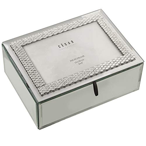 Joyero espejo 15x20x8cm boîte à bijoux compacte pour commode